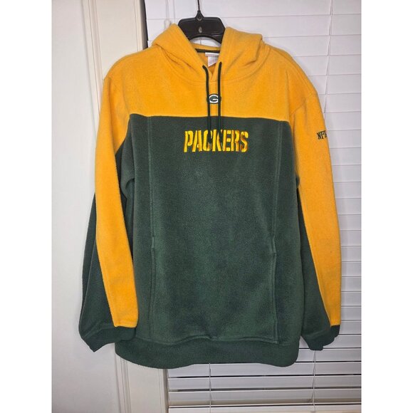 NFL Other - VTG NFL Greenbay Packers Hoodie Sweatshirt M Green Yellow Fleece Embroidered